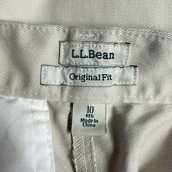 L.L.Bean Ladies Original Fit Pants, Size 10 Reg, Tan Khaki - Picture 6 of 6